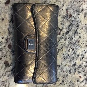 Metallic Chanel Trifold Wallet